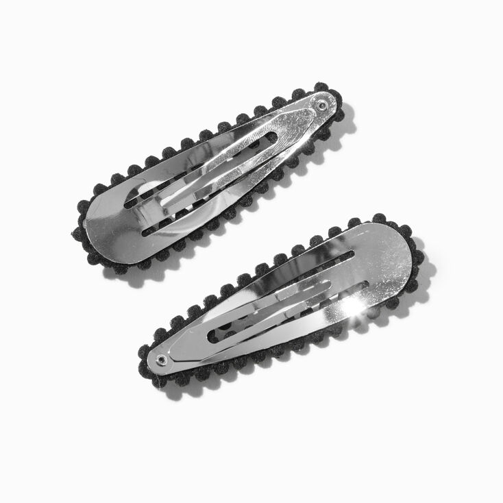 Green Gemstone Snap Hair Clips - 2 Pack,