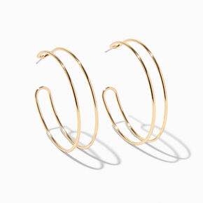 Gold 40MM Double Hoop Earrings,