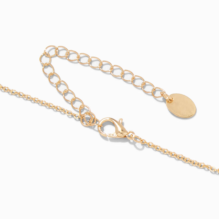 Gold Celestial Disc Pendant Necklace &amp; Huggie Hoop Earrings Set - 2 Pack,