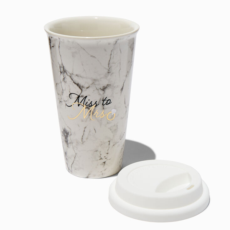 &quot;Miss to Mrs.&quot; Ceramic Travel Tumbler,