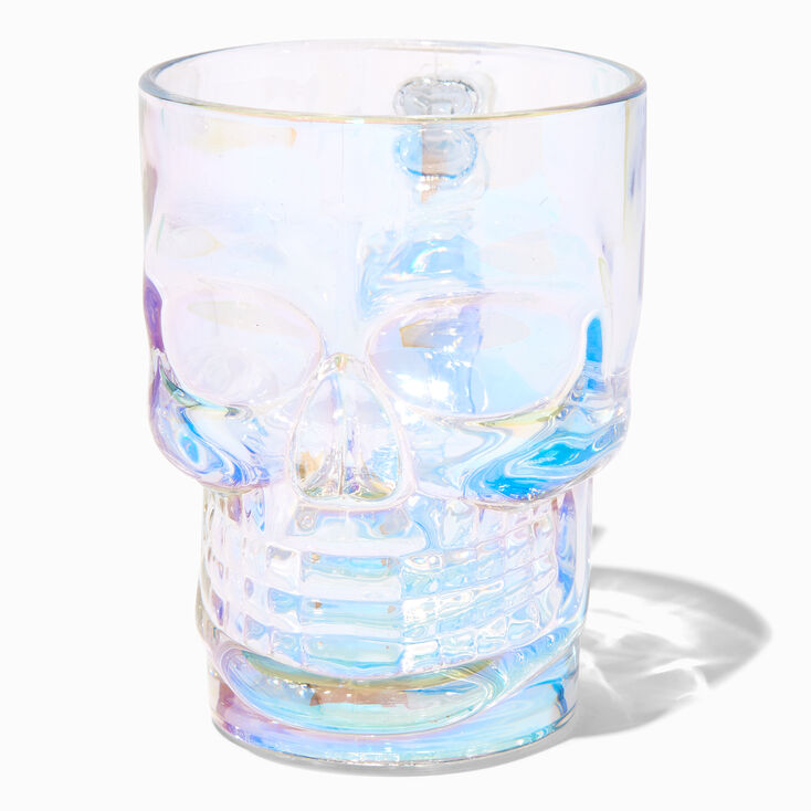 Iridescent Skull Glass Mug,