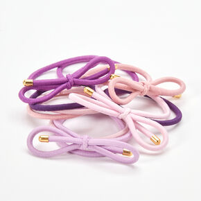 Lilac Lurex Hair Ties - 12 Pack,