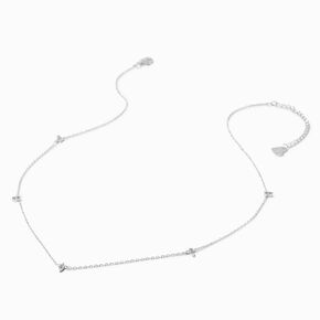 Icing Select Sterling Silver Plated Cubic Zirconia Marquise Station Necklace,
