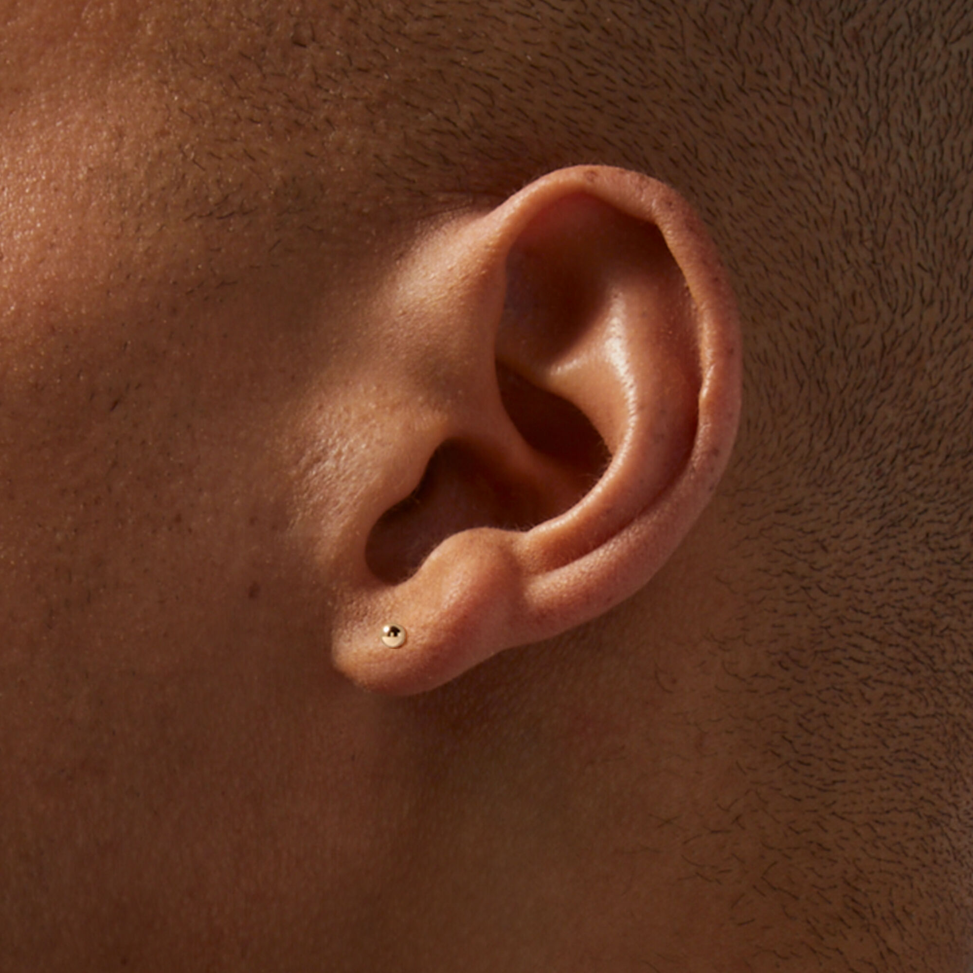 14K Gold 3MM Ball Stud Earrings Icing US