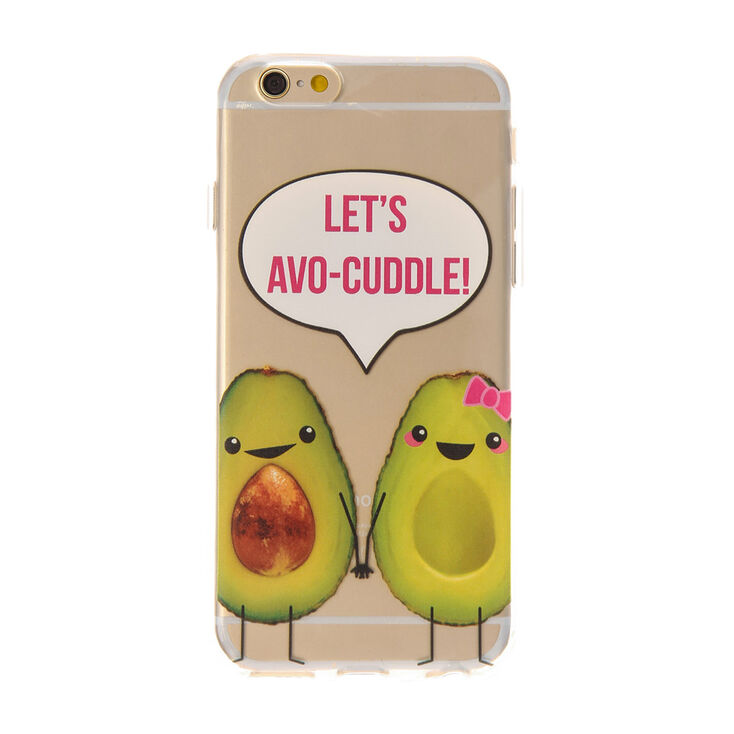 Clear Lets Avo-Cuddle Phone Case,