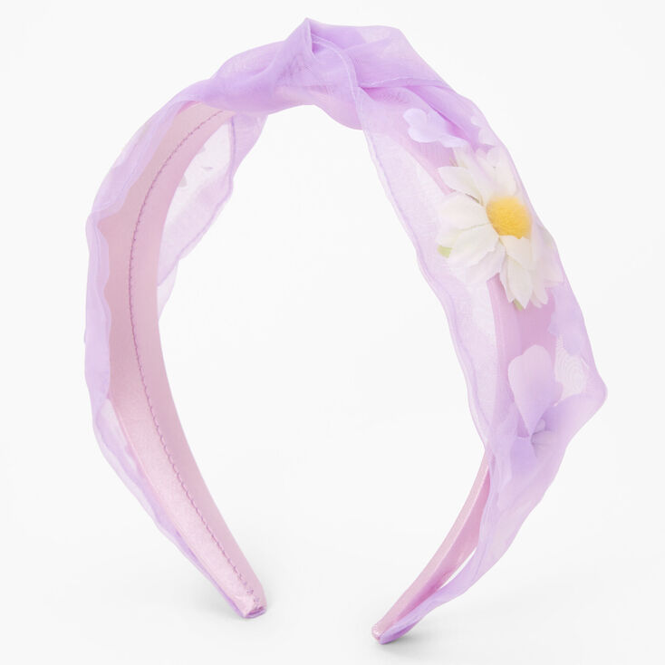 Lavender Chiffon Knotted Headband,