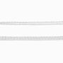 Silver Woven Multi-Strand Chain Bracelet Set - 2 Pack,