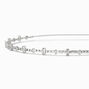 Silver Square Cubic Zirconia Headband,