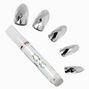 Silver Disco Ball Stiletto Vegan Faux Nail Set- 24 Pack,