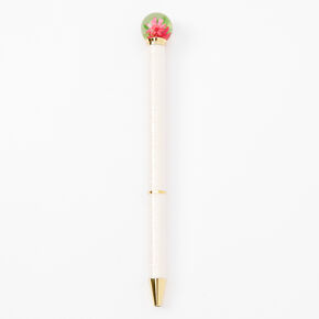 Glittery Flower Topper Pen,
