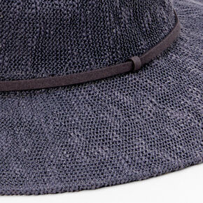 Textured Lightweight Panama Hat - Blue Gray,