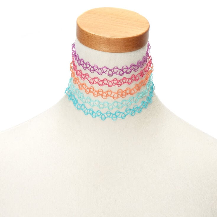 Neon Tattoo Choker Necklaces,