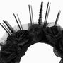 Skulls &amp; Spikes Black Floral Headband,