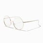 Solar Blue Light Reducing Gold Half Rim Clear Lens Frames,