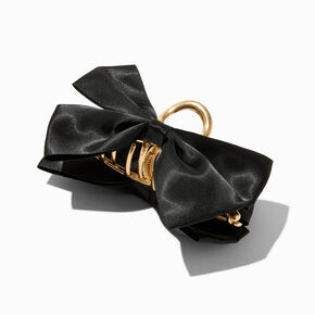 Gold-tone Black Double Bow Hair Claw,