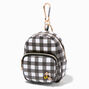 Bumblebee Black Gingham Mini Backpack Keychain,