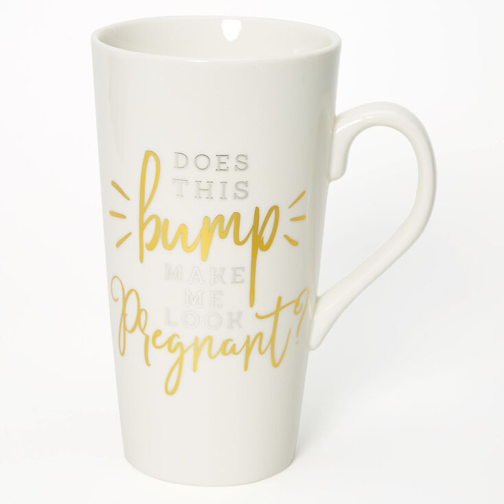 Does This Bump Make Me Look Pregnant Ceramic Mug White Icing Us
