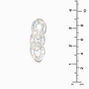 Clear Iridescent Chain Link 2&quot; Drop Earrings,