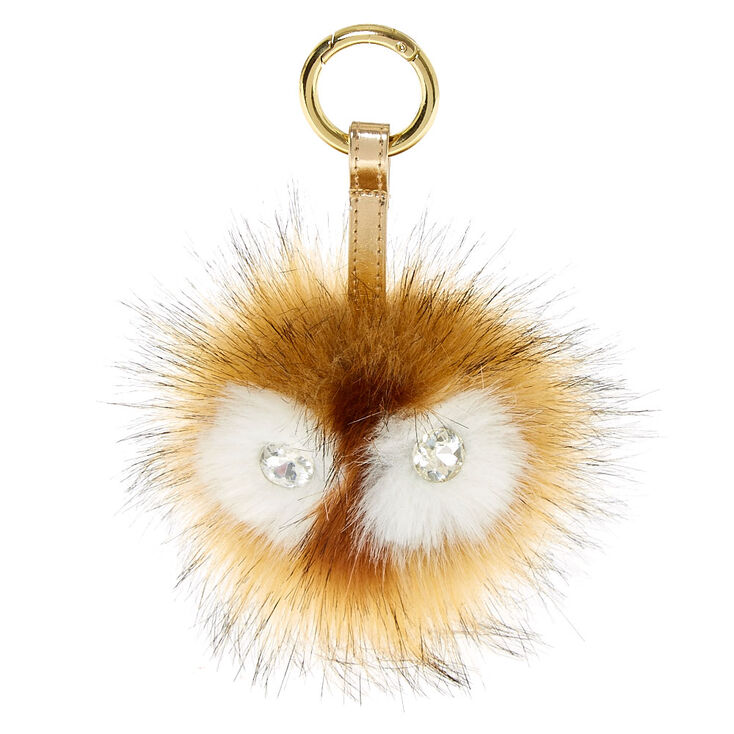 Natural Faux Fur Critter Handbag Charm,