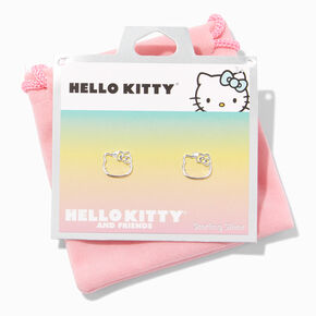 Sterling Silver Hello Kitty&reg; Cutout Stud Earrings,
