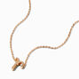 Gold Cursive Lowercase Initial Pendant Necklace - R,