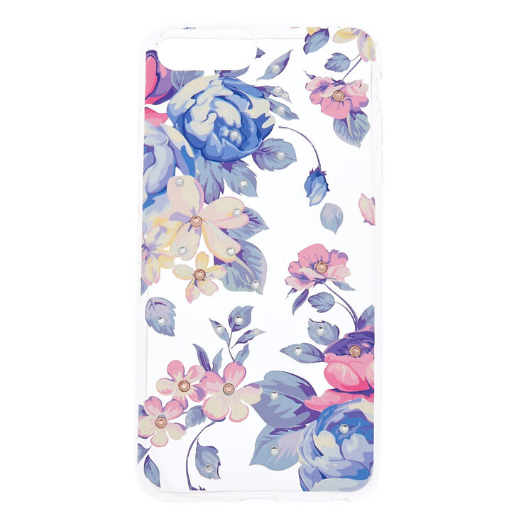 Floral Gem Phone Case - Fits iPhone 6/7/8 Plus,
