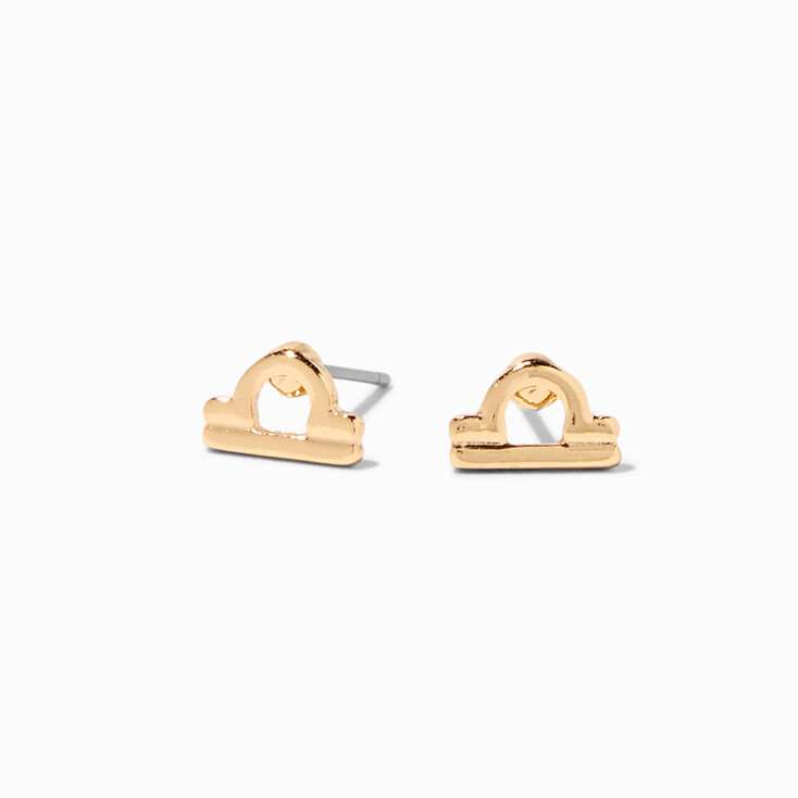 Rose Gold Crystal Bar Stud Earrings,