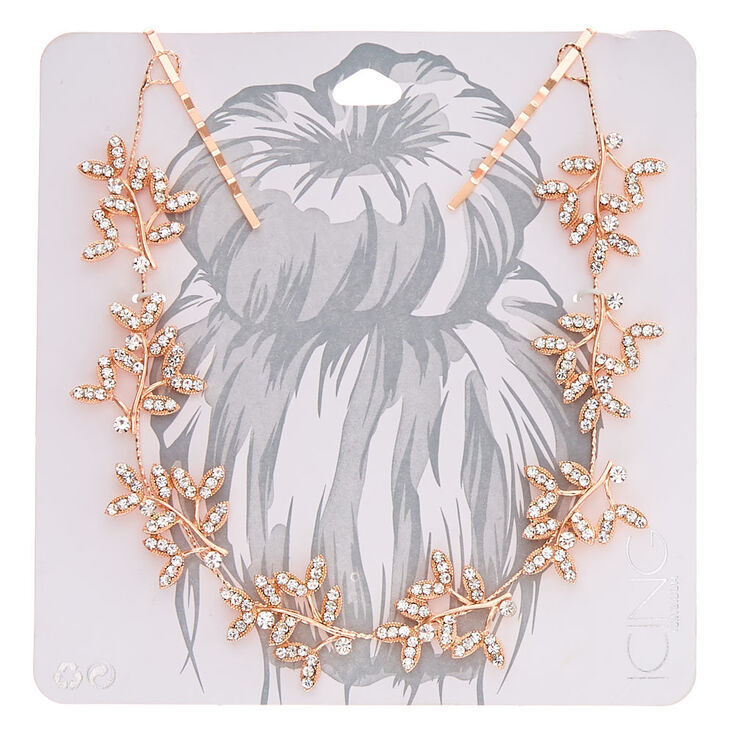 Rose Gold Leaf Vine Hair Swag,