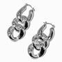 Silver-tone Chunky Chain Link 2&quot; Drop Earrings,