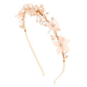 Pink Pearl Flower Headband,