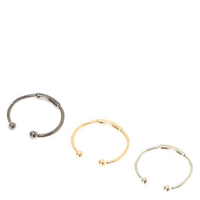 Mix Metal Barred Faux Nose Rings,