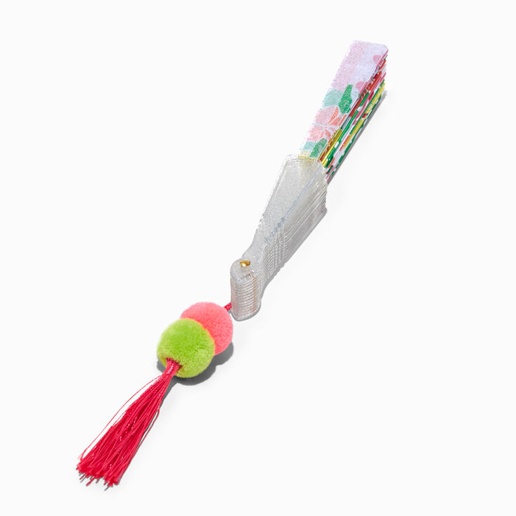 Tropical Hibiscus Folding Fan,