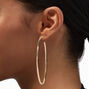 Gold-tone 80MM Post Back Hoop Earrings,