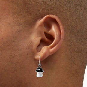 Black Mushroom Drop Earrings,