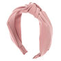 Satin Knotted Headband - Pink,