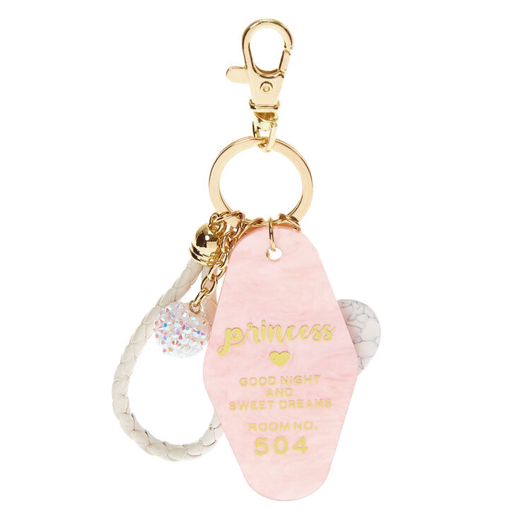 Marbled Princess Keychain - Pink,