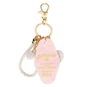 Marbled Princess Keychain - Pink,