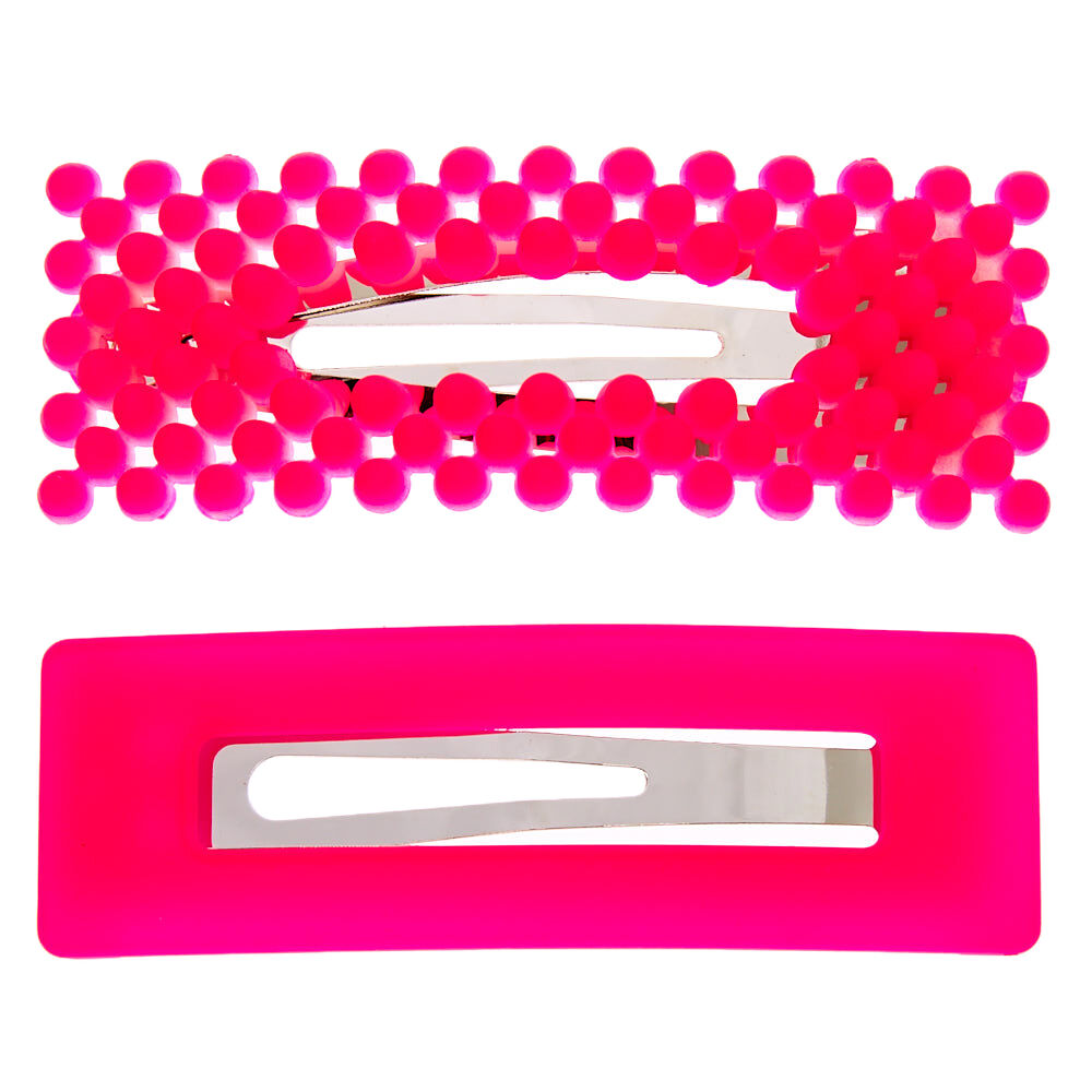 pink hair clips