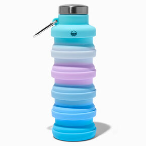 Collapsible Blue Ombre Water Bottle,