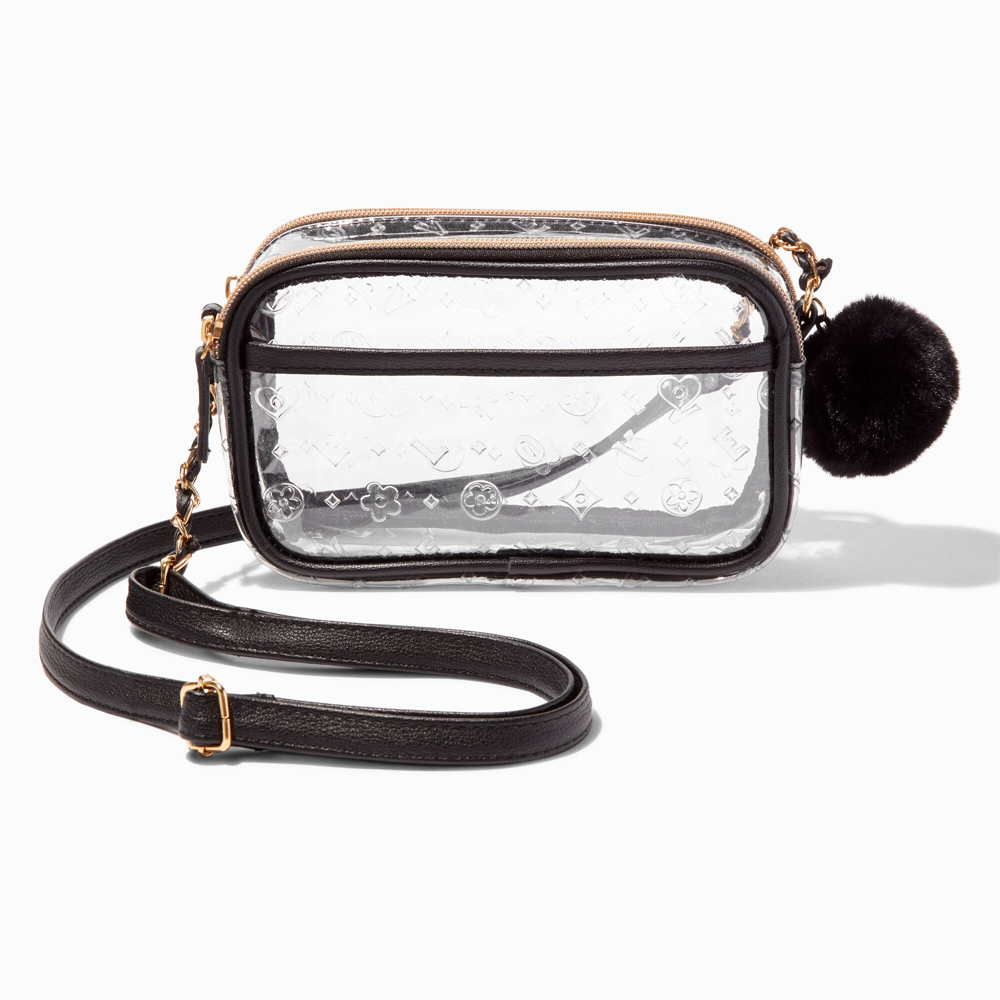 Black clear crossbody bag deals