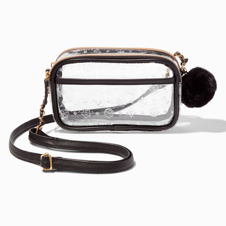 Status Icons Clear Crossbody Bag,