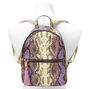 Faux Snakeskin Small Backpack - Purple,