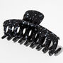 Black Splatter Paint Medium Hair Claw,