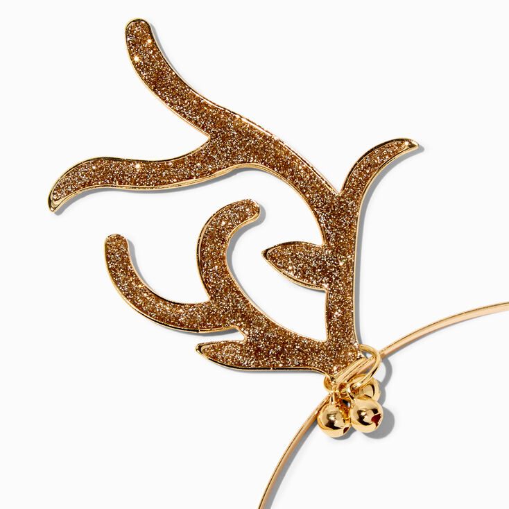 Golden Glitter Reindeer Antlers Headband,