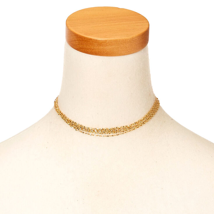 Gold Chains Choker Necklace,
