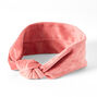 Velvet Knit Knotted Headwrap - Mauve,