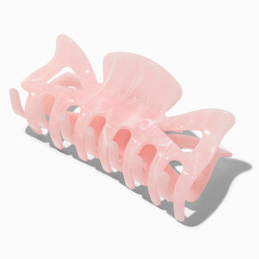 Pink Marble Large Hair Claw,
