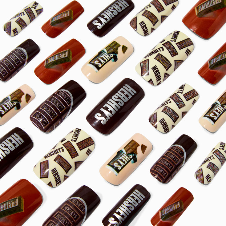 Hershey&#39;s&reg; ICING Exclusive Long Square Vegan Faux Nail Set - 24 Pack,