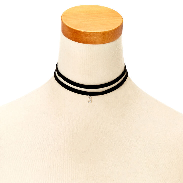 "S" Initial Choker Necklace 2 Pack,