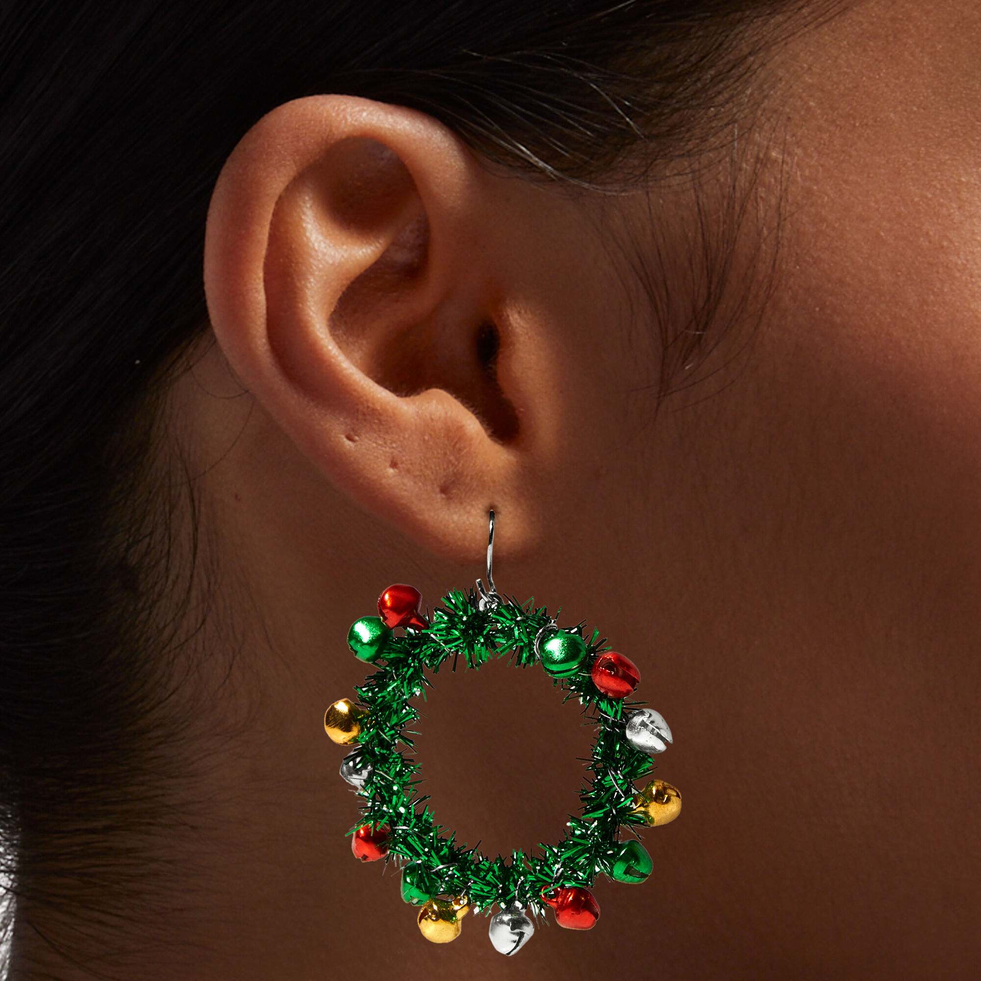 Christmas hoop earrings outlet